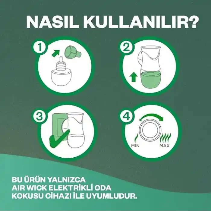 Air Wick Elektrikli Oda Kokusu Esansiyel Yağlar Cihaz + Yedek Şişe Vanilya