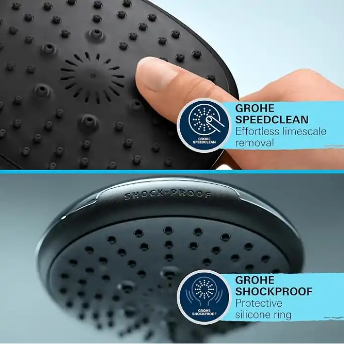 GROHE Vitalio Start 110 El Duşu, 1 Akışlı Yağmur Duşu, 110mm Yuvarlak Duş Başlığı, Kireç Önleyici Sistem, Krom, 27940001