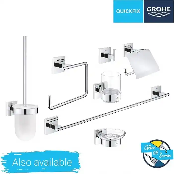 GROHE Start Cube QuickFix Bornoz Askısı | Duş / Banyo Aksesuarları | Krom | 40961000