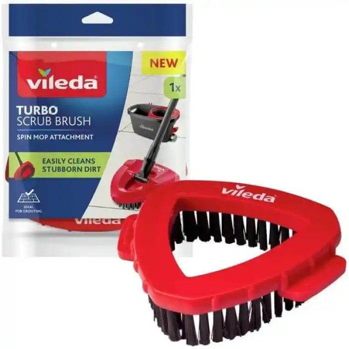 Vileda Turbo Scrub Brush Yedek Fırça Başlığı, Turbo ile Uyumlu, Zorlu Lekeler İçin