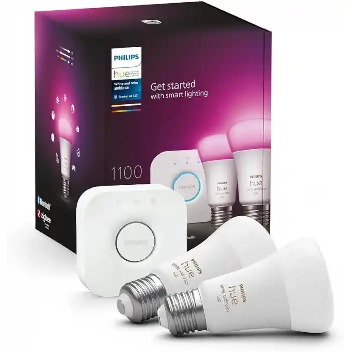 Philips HueWCA 9W E27 Renkli Akıllı Ampul 2li Başlangıç Seti