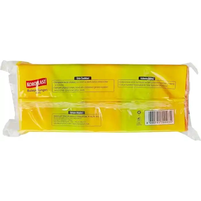 Koroplast Oluklu Bulaşik Süngeri 5li (1 x 5 Adet) 2li paket