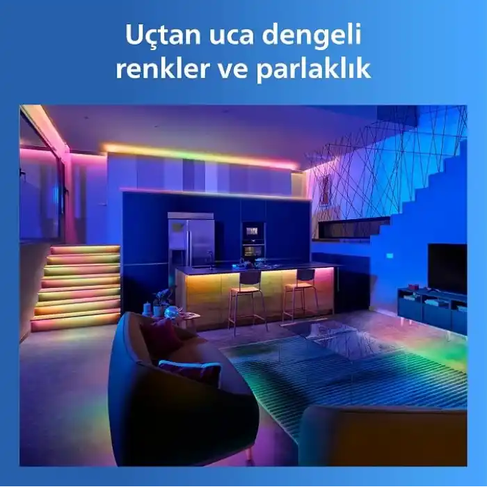 Philips Smart Lighting RGBIC LED Şerit 10 m (Type-C) - Google Home, Alexa, HomeKit ve Matter uyumlu