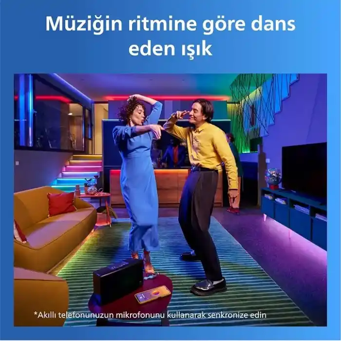 Philips Smart Lighting RGBIC LED Şerit 10 m (Type-C) - Google Home, Alexa, HomeKit ve Matter uyumlu