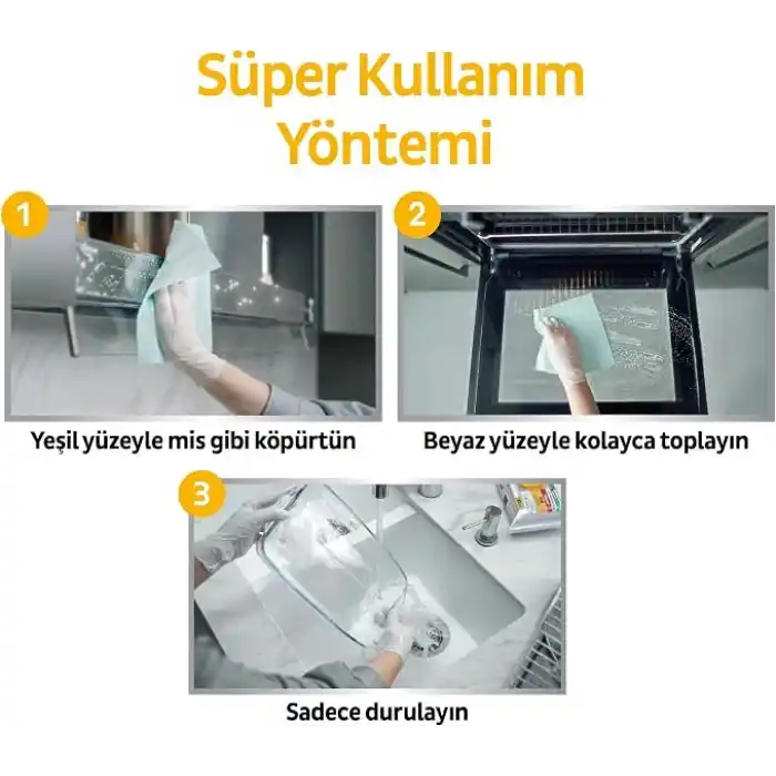 Sleepy Easy Clean Süper Yağ Çözücü Yüzey Temizlik Havlusu&Mendili 30 Yaprak 2li paket