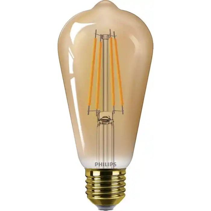 Philips LEDclassic E27 lamba, altın, 40 W yerine geçer, sıcak beyaz (1800 Kelvin), dekoratif lamba