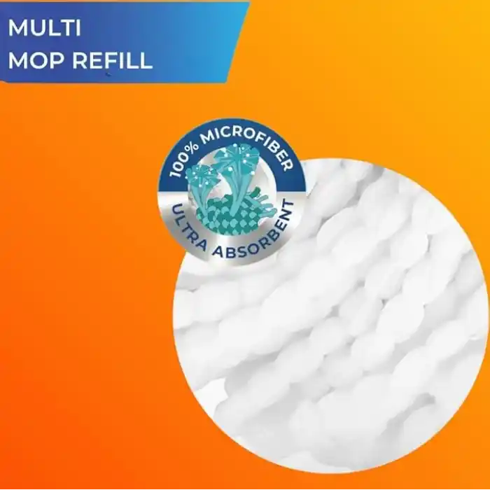 Multi Yedek Mop Başlık, Faster ve Focus Otomatik Döner Temizlik Setleri İle Uyumlu Paspas