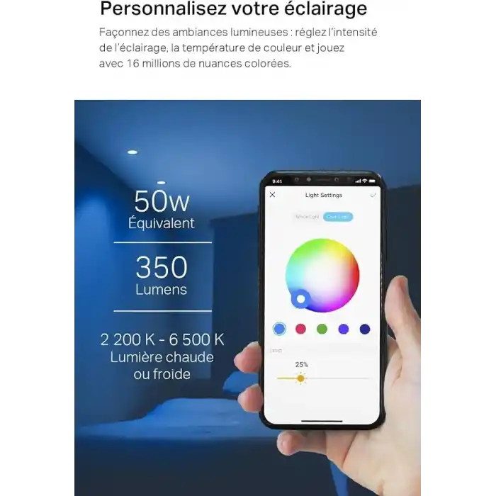 Tapo L630, Ayarlanabilir Parlaklık, Çok Renkli, GU10 Lamba Tabanı, Uzaktan Kumanda, Enerji Tasarrufu, Alexa ve Google Home ile Çalışır, Hub Gerektirmez, Akıllı Wi-Fi Spot Işığı