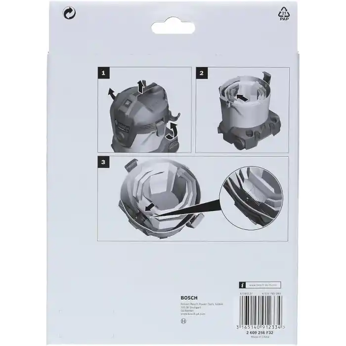 Bosch Professional Accessories Toz Torbası, Gri, 5 Adet