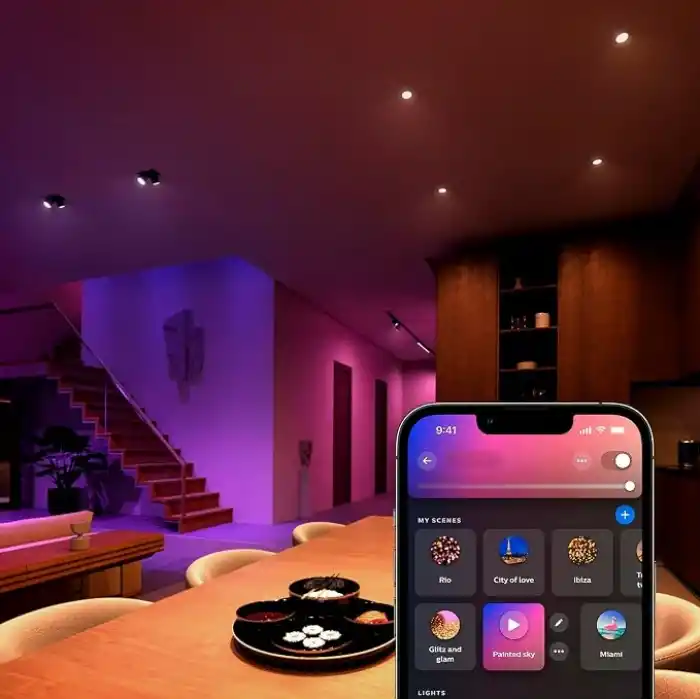 Philips Hue 4.2W Renkli Akıllı Spot Ampul GU10 Bluetooth uyumlu, Alexa, Apple Home ve Google Assistant ile sesli kontrol - 25.000 Saat Ampul Kullanım Ömrü