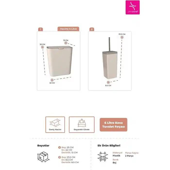 FLİP 2Lİ BANYO SETİ - BEJ