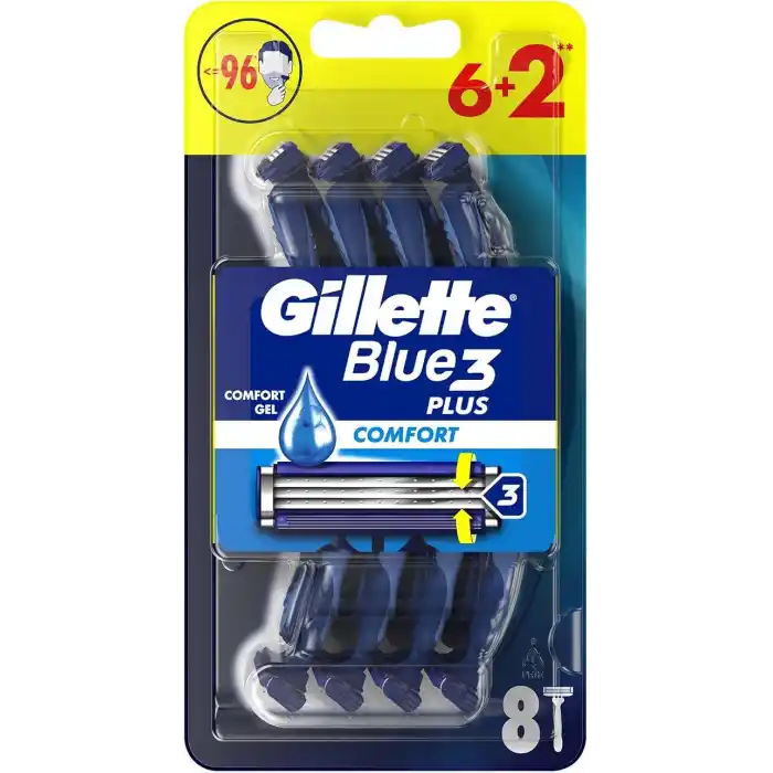 Gillette Blue3 Comfort Kullan At Erkek Tıraş Bıçağı 8 Adet