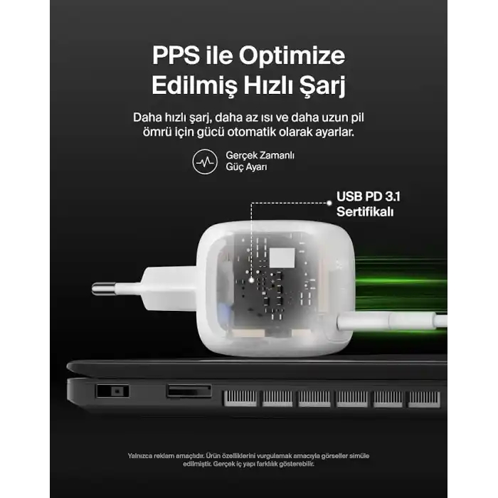 Belkin USB-C Duvar Şarj Cihazı, 65W, Hızlı Şarj Bloku, Tip C Telefon Şarj Cihazı, Apple iPhone 16/15/14/13, Galaxy S25, Google Pixel 9, MacBook, iPad, AirPods, Chromebook ve Daha Fazlası - Beyaz
