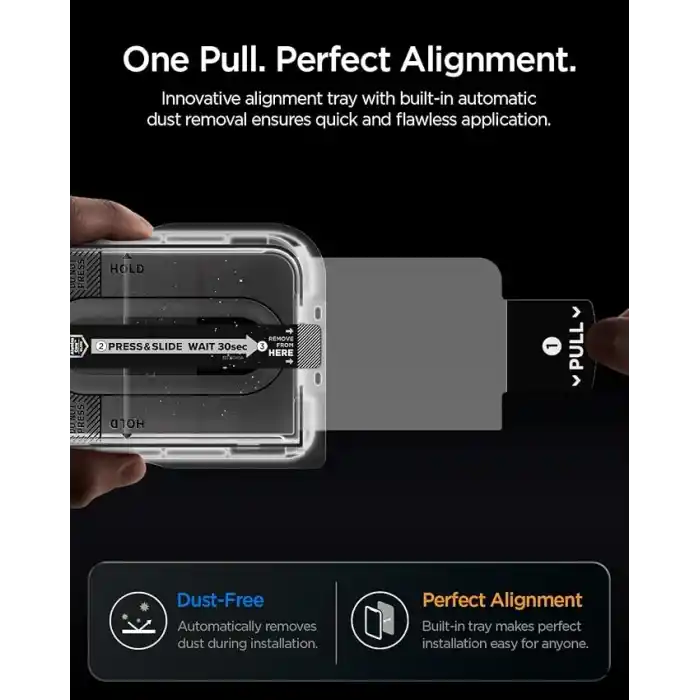 Spigen iPhone Duo ile Uyumlu Ekran Koruyucu Cam Kolay Kurulum Glas.tR EZ Fit Pro (2 Adet) - AGL12007