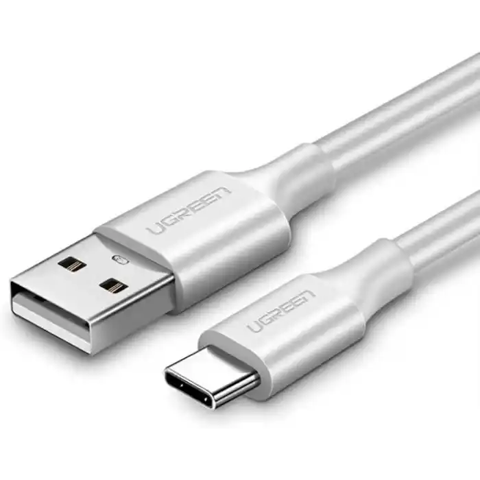 Ugreen USB Type-C Şarj ve Data Kablosu, 1 Metre, Beyaz