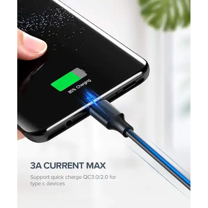 Ugreen USB Type-C Şarj ve Data Kablosu, 1 Metre, Beyaz