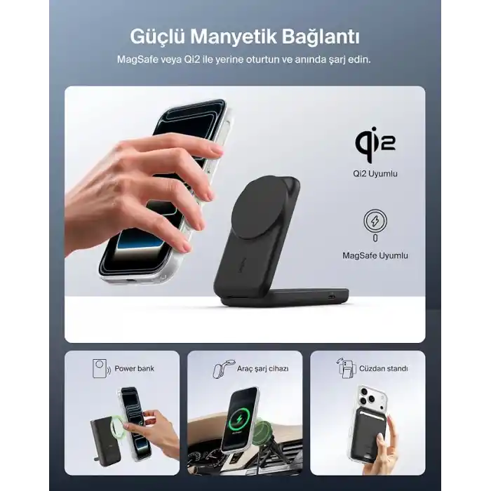 Dahili Stantlı Belkin Clear iPhone 18 Pro Max/17 Pro Max Kılıfı