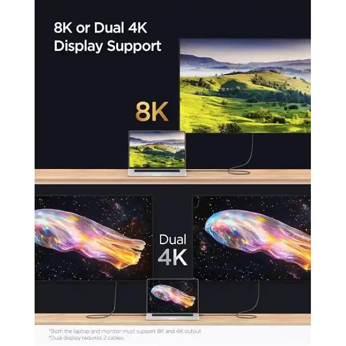 Spigen USB-C to USB-C 1.2 Metre Kablo 240W Güç/PPS 2.0 Super Hızlı Şarj / 40Gbps (E-Marker Çip) Data / 8K Görüntü Aktarım / USB4 Gen3 Type-C Ekstra Dayanıklı Black - ACA09461