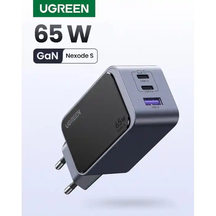 UGREEN Nexode Air 65W 3-Port GaN Fast Charger EU Hızlı Şarj Adaptörü