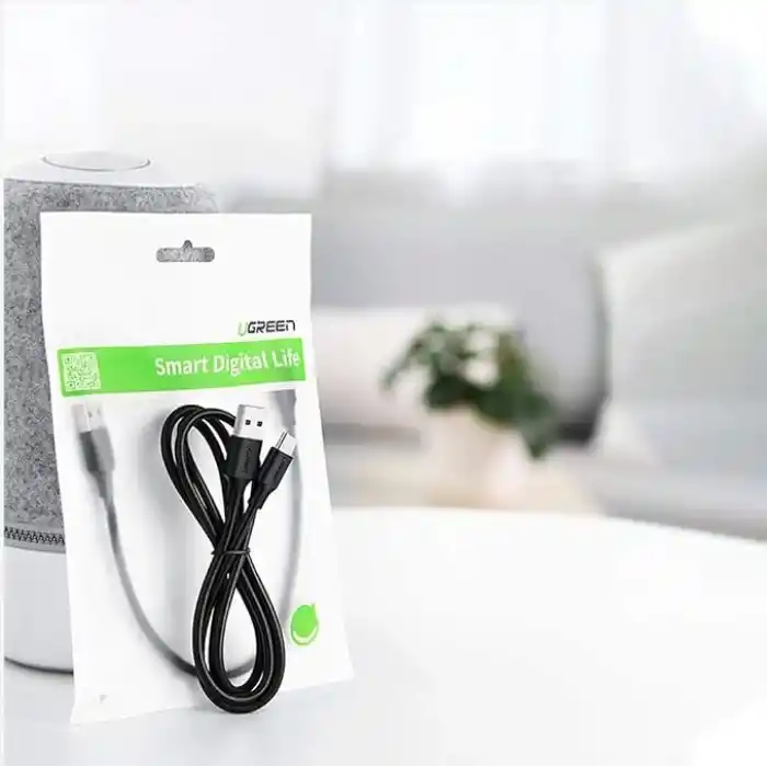 Ugreen USB Type-C Şarj ve Data Kablosu, Siyah, 1.5 Metre