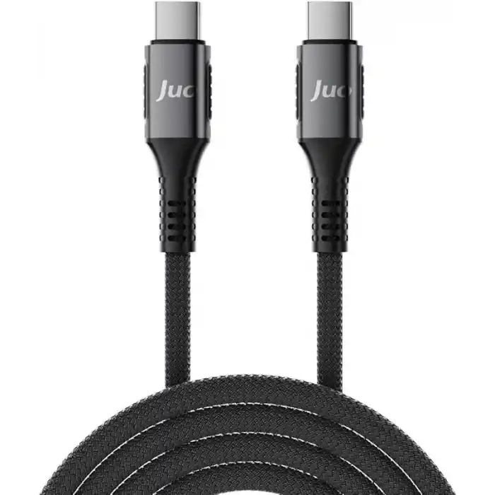 Juo 60W USB Type-C to Type-C Örgülü PD Hızlı Şarj ve Data Kablosu 2 Metre