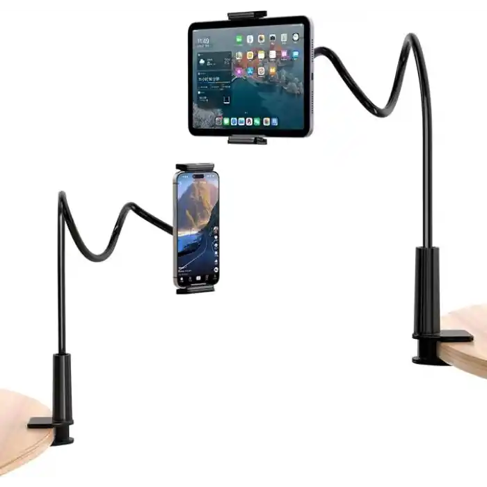 Juo 70 CM Akrobat Esnek Tablet ve Telefon Tutucu Stand Siyah