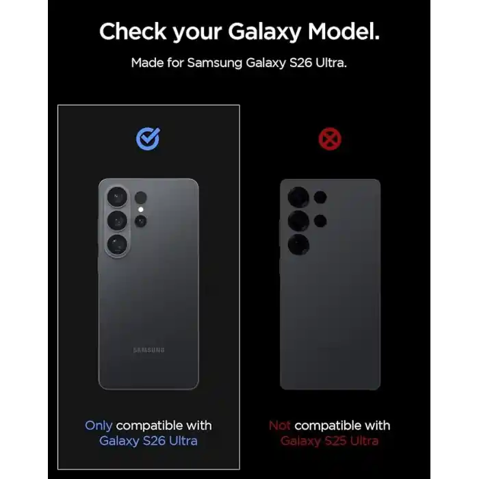 Spigen Galaxy S26 Ultra ile Uyumlu Kamera Lens Koruyucu Cam Kolay Kurulum Glas.tR EZ Fit Optik Pro (2 Adet) Black - AGL11071