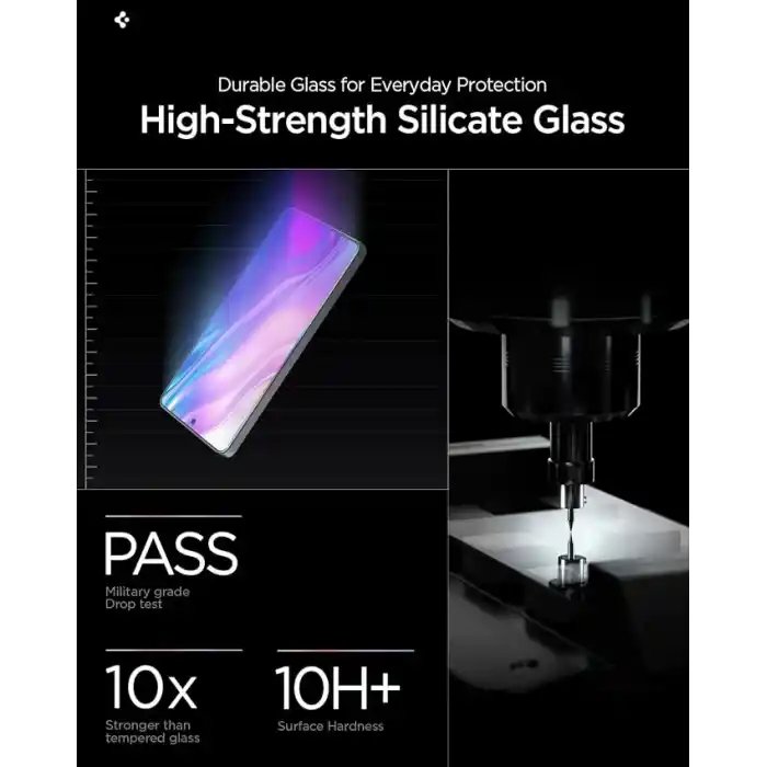 Spigen Galaxy S26 ile Uyumlu Ekran Koruyucu Cam Kolay Kurulum Glas.tR EZ Fit Pro (2 Adet) - AGL11091
