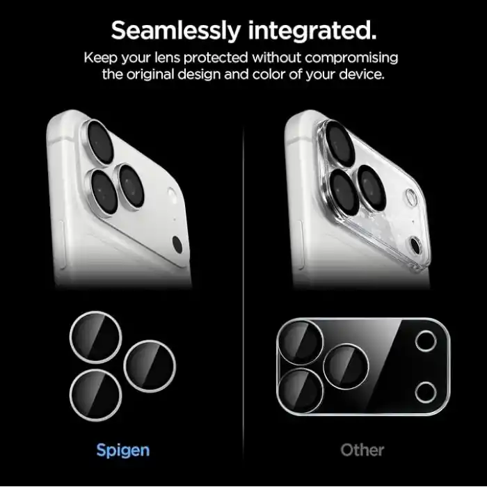Spigen iPhone 18 Pro Max / 18 Pro ile Uyumlu Kamera Lens Koruyucu Cam Kolay Kurulum Glas.tR EZ Fit Optik Pro (2 Adet) Silver - AGL12046