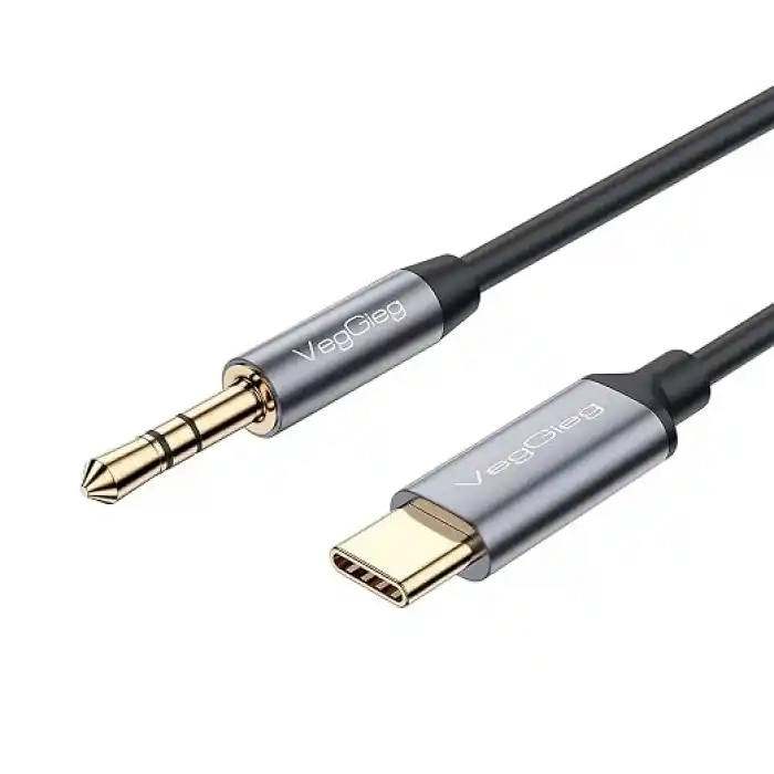 VegGieg USB Type-C to 3.5mm Aux Hi-Fi Ses Kablosu 1 Metre