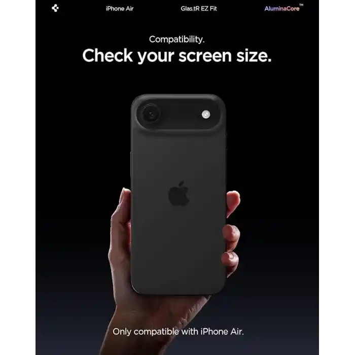 Spigen iPhone Air ile Uyumlu Ekran Koruyucu Cam Kolay Kurulum Glas.tR EZ Fit (2 Adet) - AGL09861