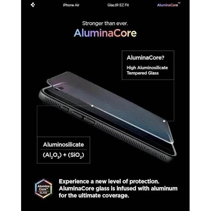 Spigen iPhone Air ile Uyumlu Ekran Koruyucu Cam Kolay Kurulum Glas.tR EZ Fit (2 Adet) - AGL09861