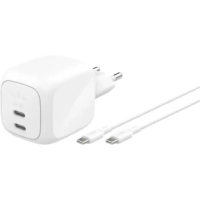 Belkin BoostCharge Pro 2 Portlu USB-C Şarj Cihazı 67 W, hızlı şarj
