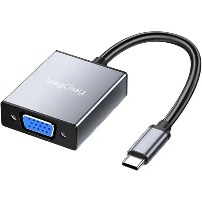 VegGieg Type-C to VGA 1080P 60Hz Çevirici Dönüştürücü Kablo Adaptör