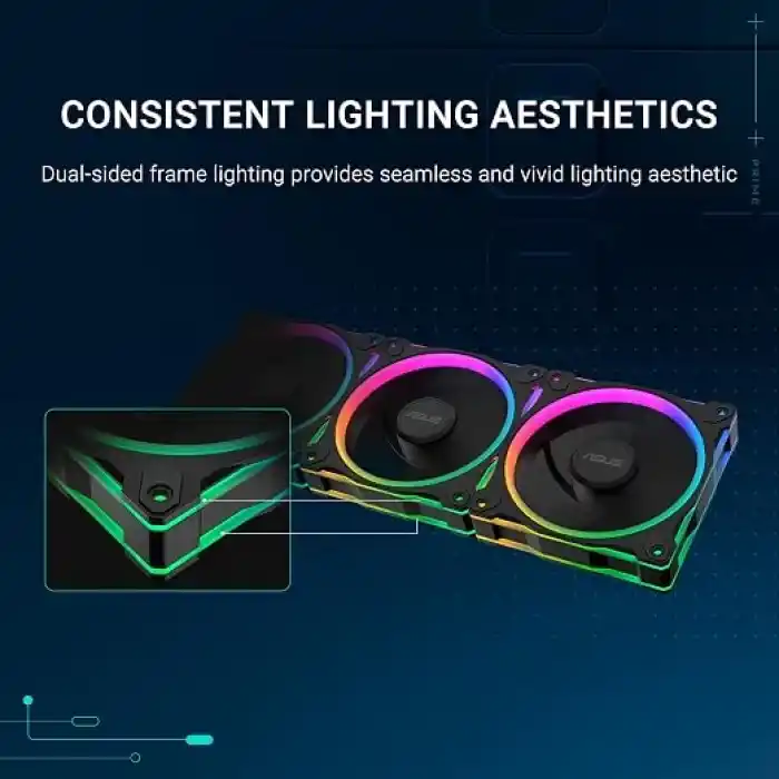 ASUS Prime MR120 ARGB Kasa Fan Üçlü Paket