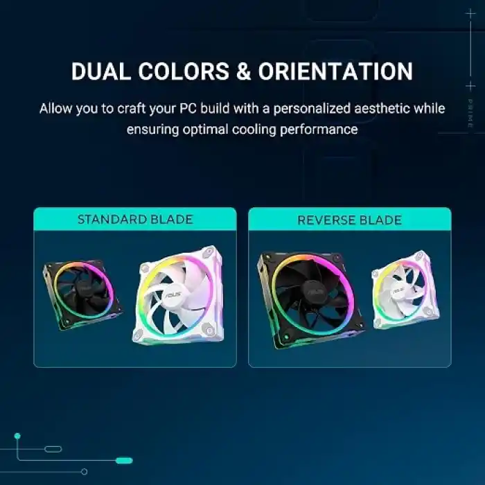 ASUS Prime MR120 ARGB Kasa Fan Üçlü Paket