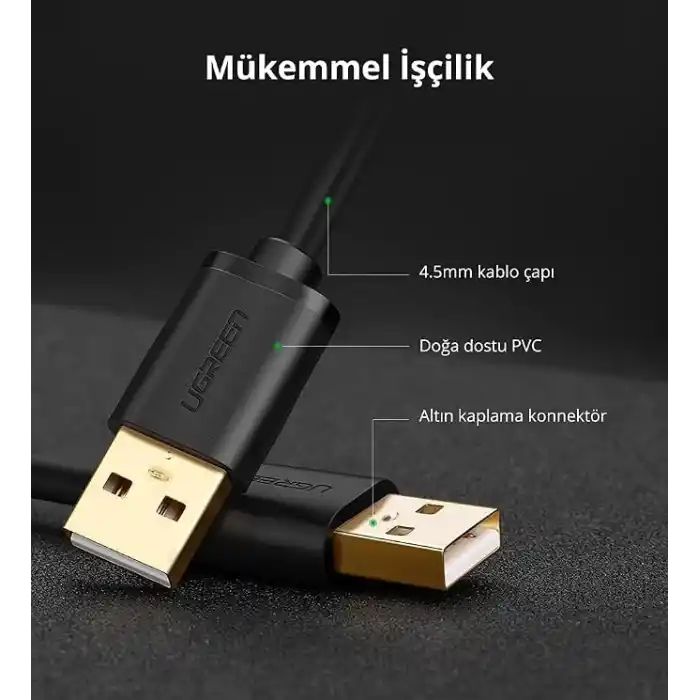 Ugreen USB to USB Data ve Şarj Kablosu 1 Metre