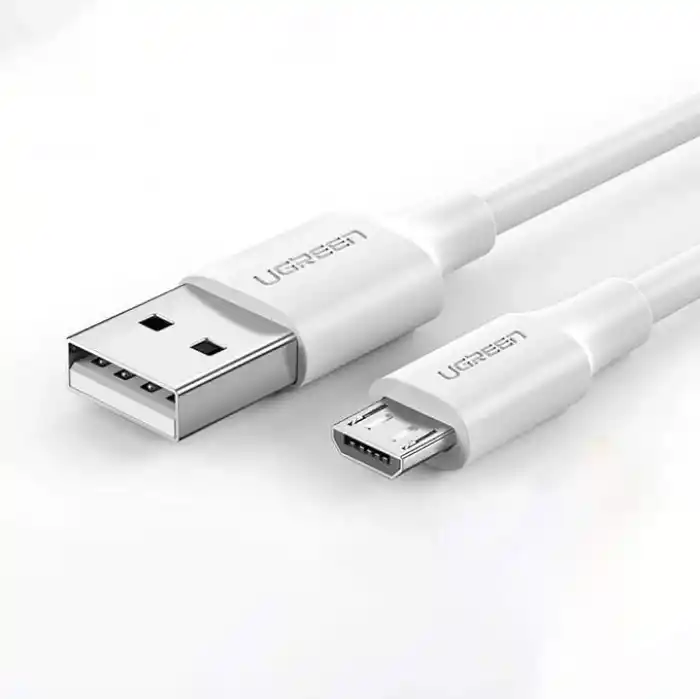UGREEN 2.0 A USB-A & Micro-USB Data ve Şarj Kablosu, 50 Santimetre, Beyaz, 60140