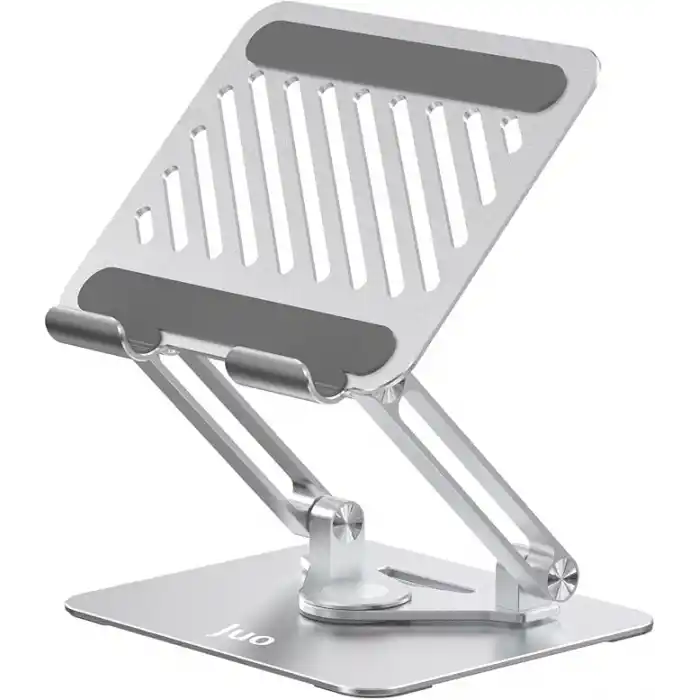Juo 360° Dönebilen Alüminyum Tablet Standı Yükseklik ve Eğim Ayarlı Metal Tablet Tutucu iPad Pro 13 12 11 Air Mini 5 4 3 Telefon E-Okuyucu Uyumlu