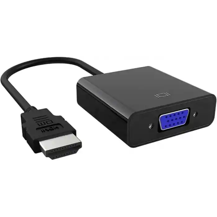 DM CHB021 HDMI to VGA Çevirici Dönüştürücü 3.5mm Aux Ses Destekli Çıkış