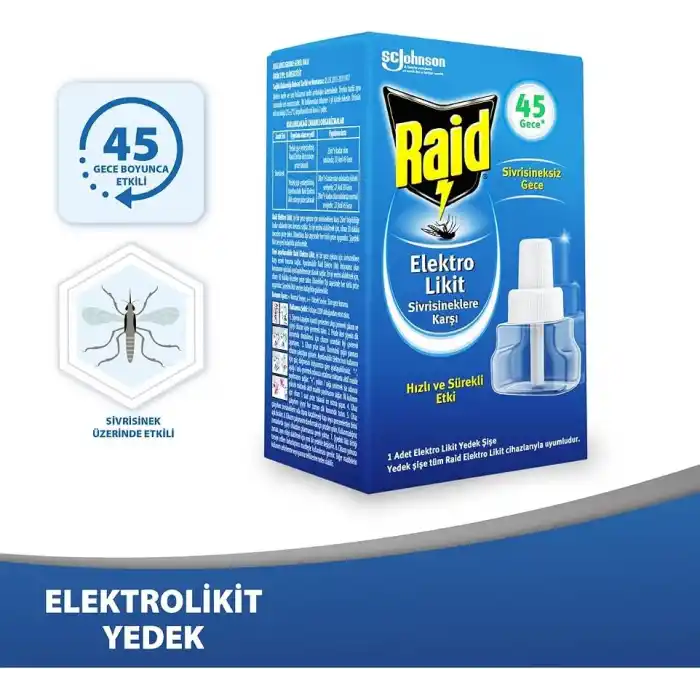 Raid Likit Elektrik 45 Gece Yedek (Sivrisineklere Karşı)