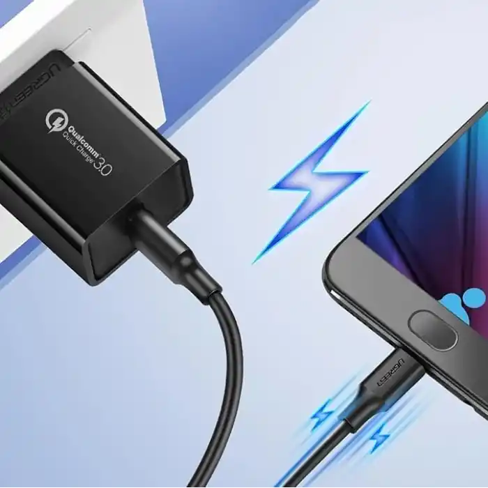 UGREEN 2.0 A USB-A & Micro USB Data ve Şarj Kablosu, 50 Santimetre, Siyah, ACBUGN60135