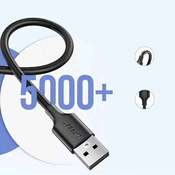 UGREEN 2.0 A USB-A & Micro USB Data ve Şarj Kablosu, 50 Santimetre, Siyah, ACBUGN60135