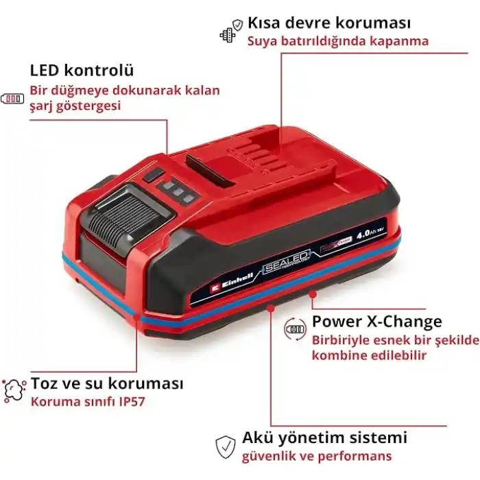 Einhell Orijinal 18 V 4,0 Ah SEALED PXC+ Akü 4511627