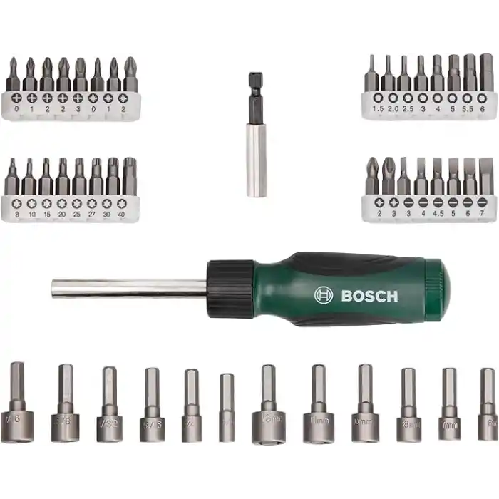 Bosch 46 Parça Tornavida, Vidalama Ve Lokma Uçlu Aksesuar Seti - 2607019504