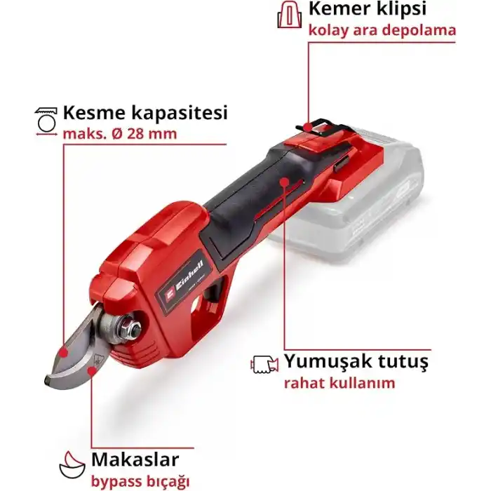 Einhell Akülü Budama Makası GE-LS 18 Li-Solo 3408300