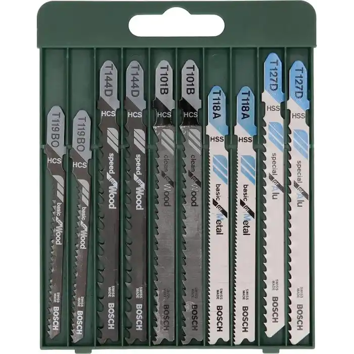 Bosch Professional Accessories Dekupaj Testere Seti, Yeşil, 10 Adet