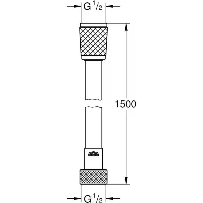 GROHE Vitalioflex Trend 1500mm Duş Hortumu, Krom, 28741002