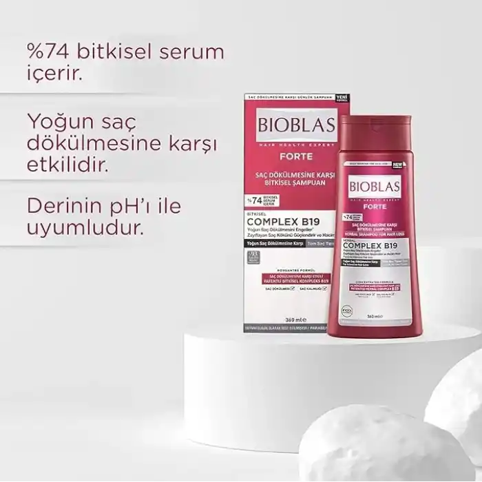 Bioblas Forte 360 ml Saç Dökülmelerine Karşı Şampuan