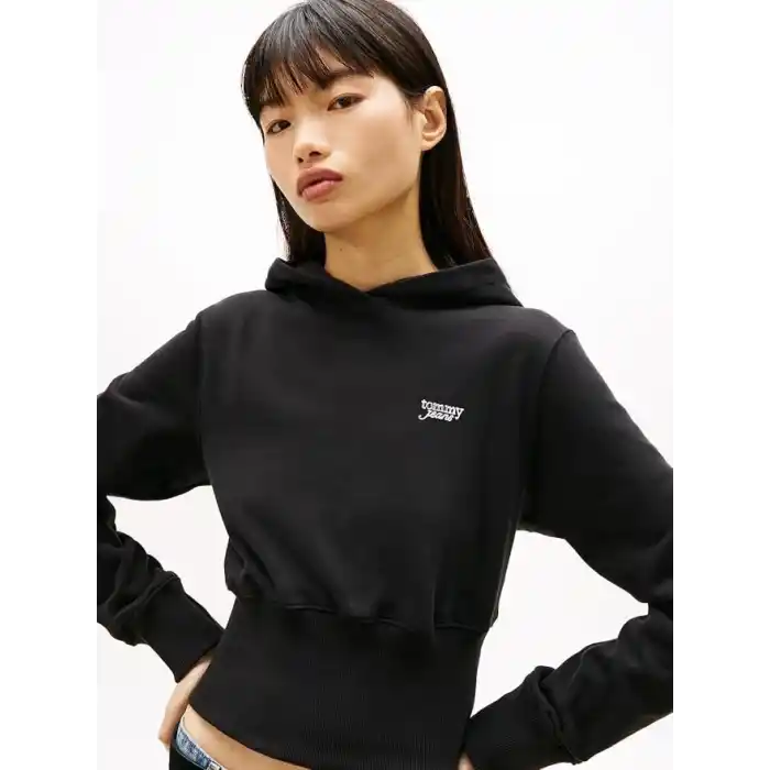 Tommy Hilfiger TJW SLIM SILVER SCRIPT HOODIE Sweatshirt Kadın